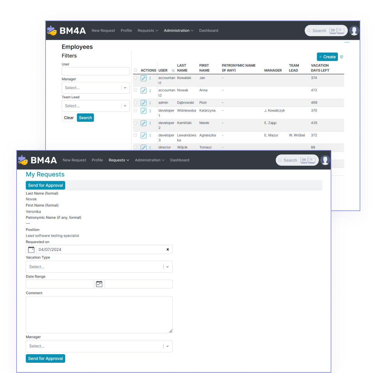 Urlaubsantragsmanager - BM4A VRM Urlaubsantragsmanager - BM4A VRM